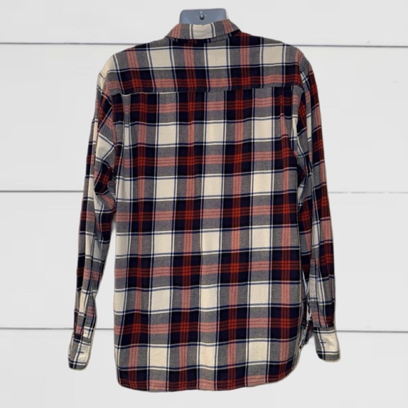 Lucky Brand Men’s XL Plaid Button-Front Shirt – Red, Navy, Cream – Long Sleeve - Picture 6 of 10